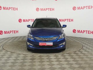 2015 Hyundai Solaris I Рестайлинг, синий, 884000 рублей, вид 2