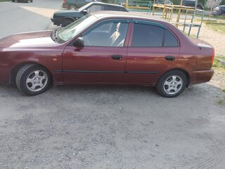 2007 Hyundai Accent ТагАЗ II, красный, 360000 рублей, вид 4