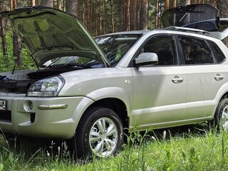 2008 Hyundai Tucson I, серебристый, 836000 рублей, вид 3