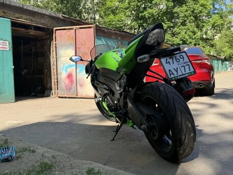 2012 Kawasaki ZX-6R Ninja, зелёный, 880000 рублей, вид 4