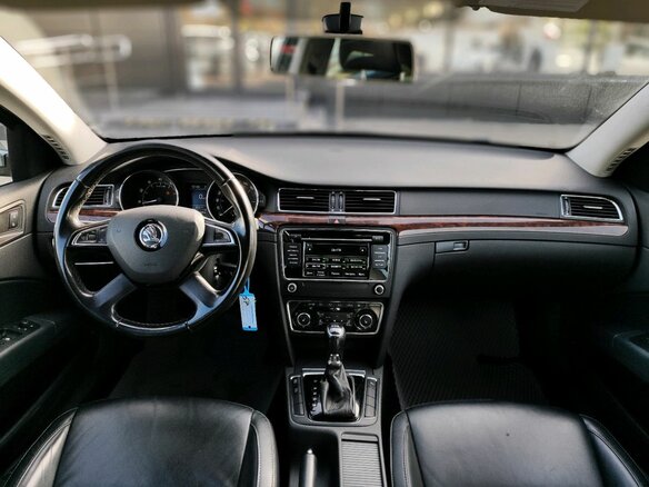 2014 Skoda Superb DSG II Рестайлинг, серый, 1089000 рублей - вид 8