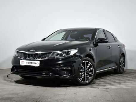 2019 Kia Optima IV Рестайлинг, чёрный, 1860000 рублей, вид 2