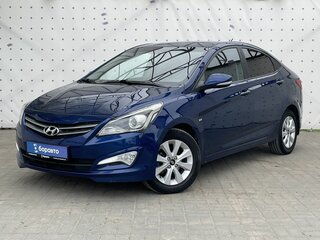 2016 Hyundai Solaris I Рестайлинг, синий, 915000 рублей, вид 1