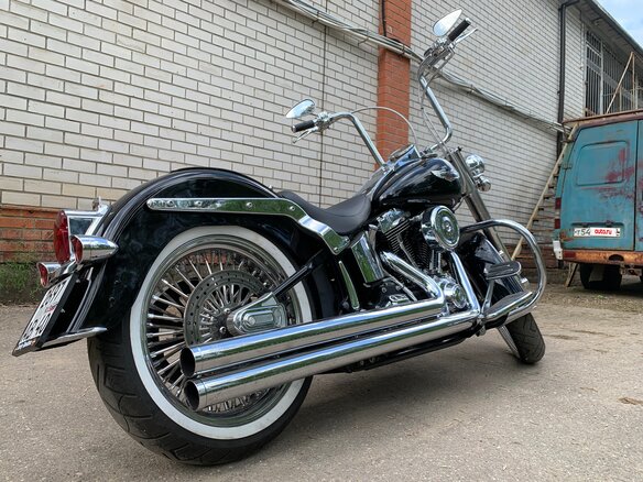 2007 Harley-Davidson Softail Deluxe, чёрный, 1480000 рублей - вид 3