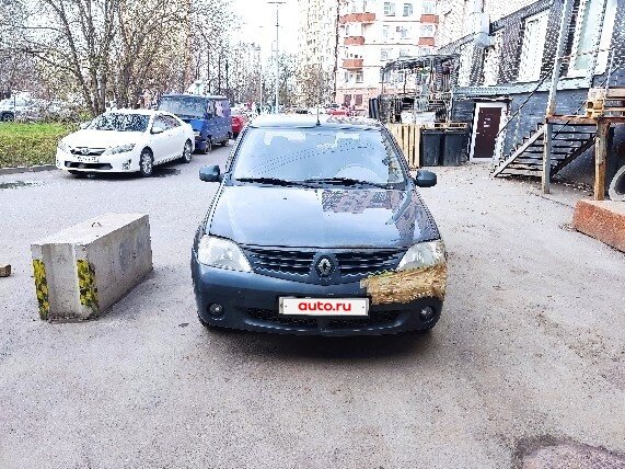 2007 Renault Logan I, серый, 195000 рублей