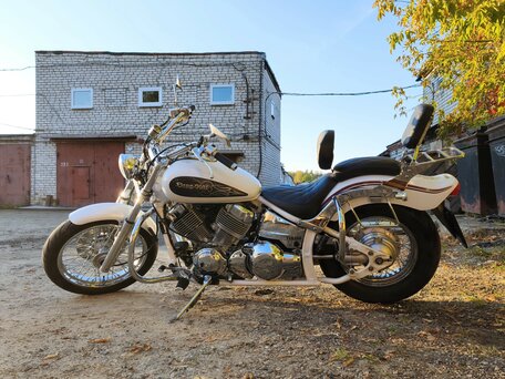 1999 Yamaha XVS400 Drag Star, белый, 380000 рублей, вид 3