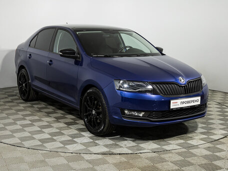 2017 Skoda Rapid I Рестайлинг, синий, 1349900 рублей, вид 3