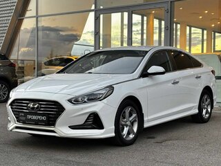 2018 Hyundai Sonata VII (LF) Рестайлинг, белый, 1575000 рублей, вид 1