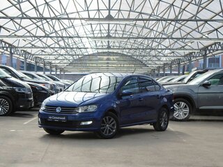 2019 Volkswagen Polo V Рестайлинг, синий, 1345000 рублей, вид 1