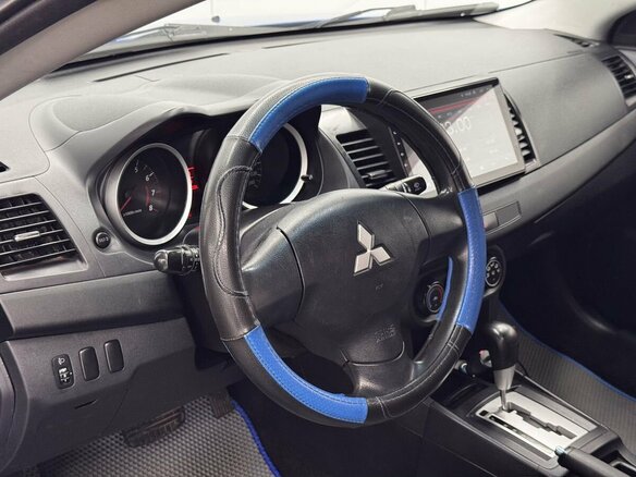 2012 Mitsubishi Lancer X Рестайлинг, синий, 700000 рублей - вид 8
