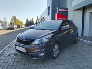 2016 Kia Rio III Рестайлинг, коричневый, 1142907 рублей, вид 3