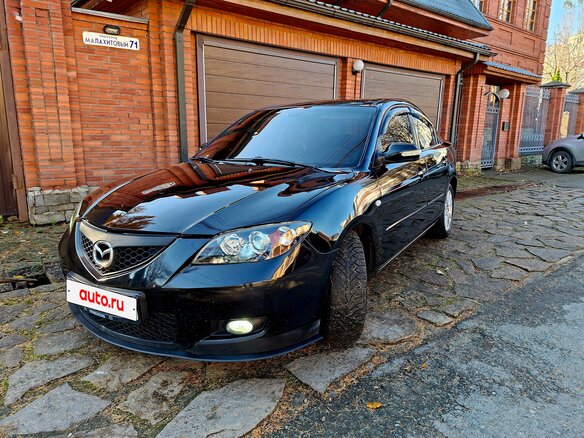 2007 Mazda 3 I (BK) Рестайлинг, чёрный, 675000 рублей - вид 2
