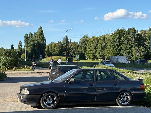 1990 Audi 80 IV (B3), синий, 300000 рублей - вид 1