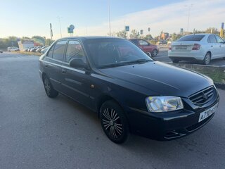 2007 Hyundai Accent ТагАЗ II, чёрный, 360000 рублей, вид 3