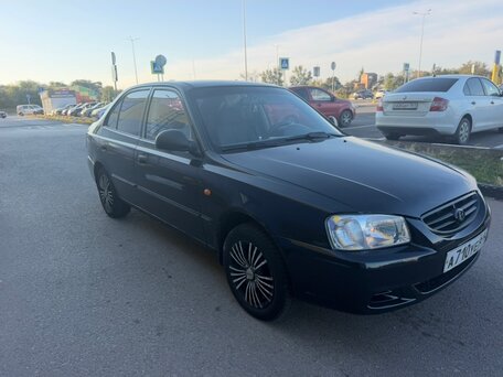 2007 Hyundai Accent ТагАЗ II, чёрный, 349000 рублей, вид 4