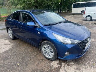 2021 Hyundai Solaris II Рестайлинг, синий, 1470000 рублей, вид 2