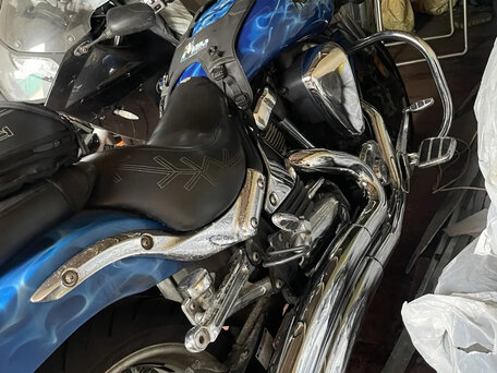2007 Yamaha XV 1700 Warrior, синий, 800000 рублей, вид 1