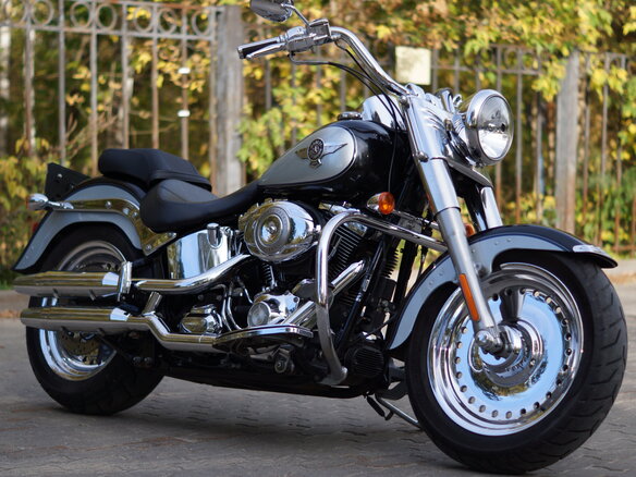 2012 Harley-Davidson Fat Boy, чёрный - вид 1