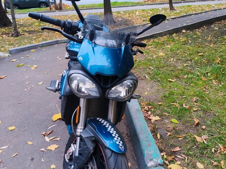 2017 Triumph Street Triple, синий, 750000 рублей, вид 2