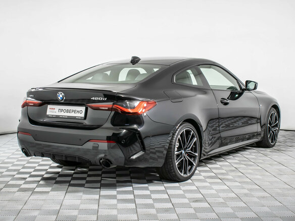 2021 BMW 4 серии 420d xDrive G22, G23, G26, чёрный, 6077000 рублей - вид 4