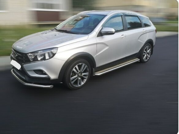 2018 Lada (ВАЗ) Vesta SW Cross I, серебристый, 1250000 рублей