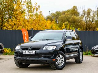 2008 Volkswagen Touareg I Рестайлинг, чёрный, 700000 рублей, вид 4