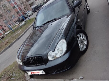 2004 Hyundai Sonata ТагАЗ IV (EF) Рестайлинг, чёрный, 310000 рублей, вид 1