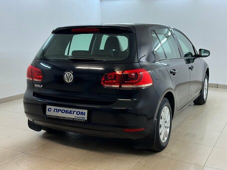 2012 Volkswagen Golf VI, чёрный, 730000 рублей, вид 4