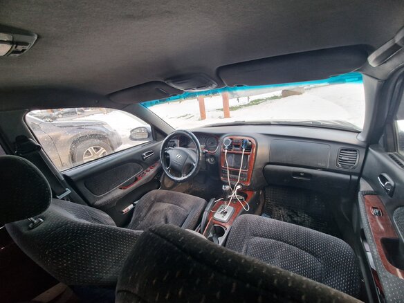 2007 Hyundai Sonata ТагАЗ IV (EF) Рестайлинг, синий, 270000 рублей - вид 6