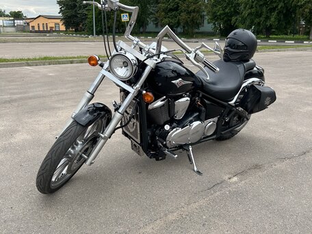 2007 Kawasaki VN900 Vulcan, чёрный, 570000 рублей, вид 2