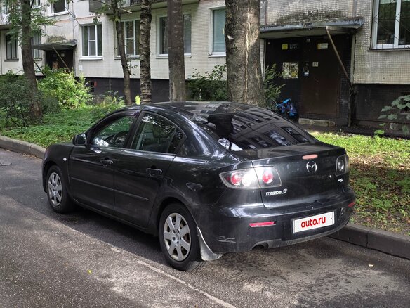2008 Mazda 3 I (BK) Рестайлинг, чёрный - вид 4