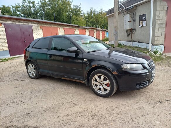 2004 Audi A3 II (8P), чёрный, 440000 рублей - вид 1