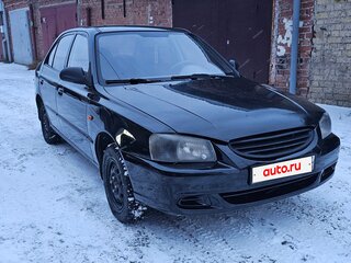 2007 Hyundai Accent ТагАЗ II, чёрный, 380000 рублей, вид 1