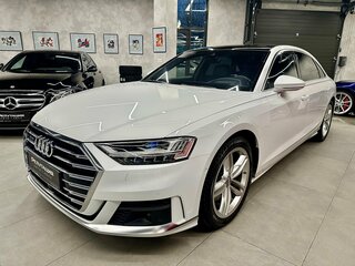 2021 Audi A8 Long 55 TFSI IV (D5), белый, 7200000 рублей, вид 3