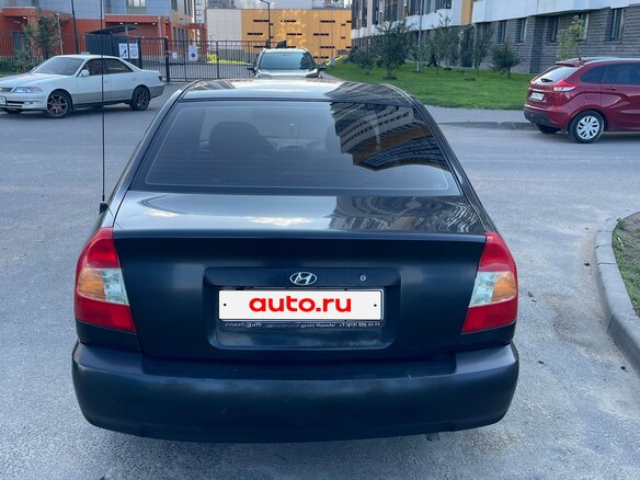 2007 Hyundai Accent ТагАЗ II, чёрный - вид 7