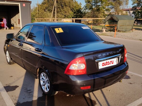 2007 Lada (ВАЗ) Priora I, чёрный - вид 3