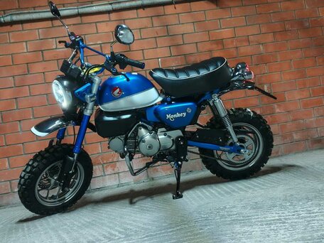 2021 Honda Z125 Monkey, синий, 459000 рублей, вид 2