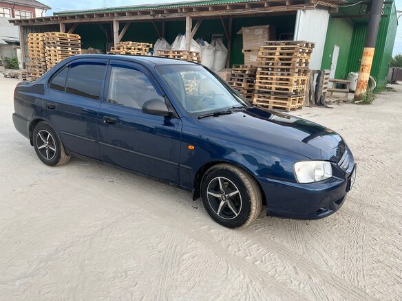 2008 Hyundai Accent ТагАЗ II, синий - вид 2
