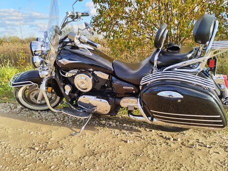 2008 Kawasaki VN1600 Vulcan, чёрный, 680086 рублей, вид 3