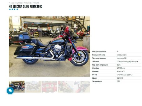 2014 Harley-Davidson Ultra Limited, чёрный, 1397000 рублей, вид 5