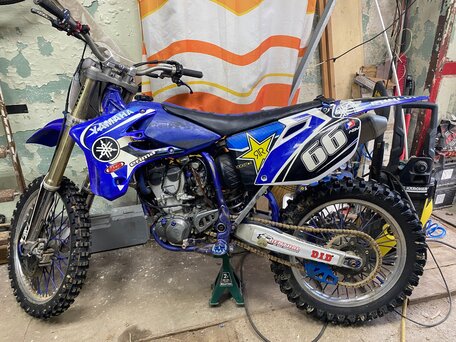 2005 Yamaha YZ250F, голубой, 210000 рублей, вид 1