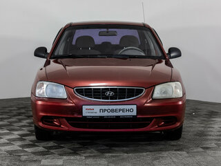 2005 Hyundai Accent ТагАЗ II, красный, 283000 рублей, вид 2