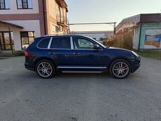 2007 Porsche Cayenne Turbo I Рестайлинг (957), синий, 1240000 рублей, вид 4