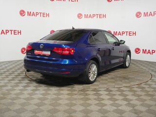 2015 Volkswagen Jetta VI Рестайлинг, синий, 1280000 рублей, вид 5