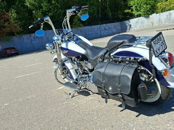 2006 Harley-Davidson Softail Deluxe, синий, 950000 рублей - вид 8
