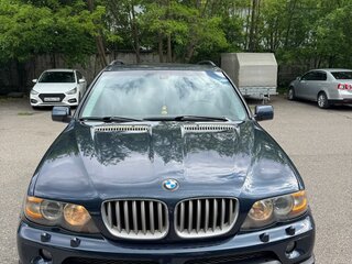2003 BMW X5 4.4i I (E53) Рестайлинг, синий, 1200000 рублей, вид 2