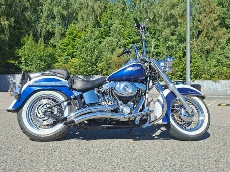 2006 Harley-Davidson Softail Deluxe, синий, 950000 рублей, вид 1