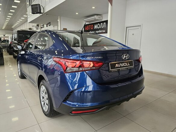 2021 Hyundai Solaris II Рестайлинг, синий, 1889000 рублей - вид 6