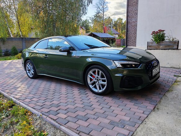2021 Audi A5 40 TFSI II (F5) Рестайлинг, зелёный - вид 3