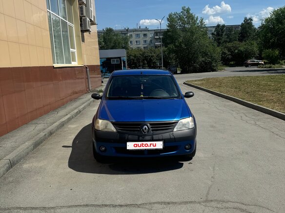 2007 Renault Logan I, синий, 370000 рублей - вид 1